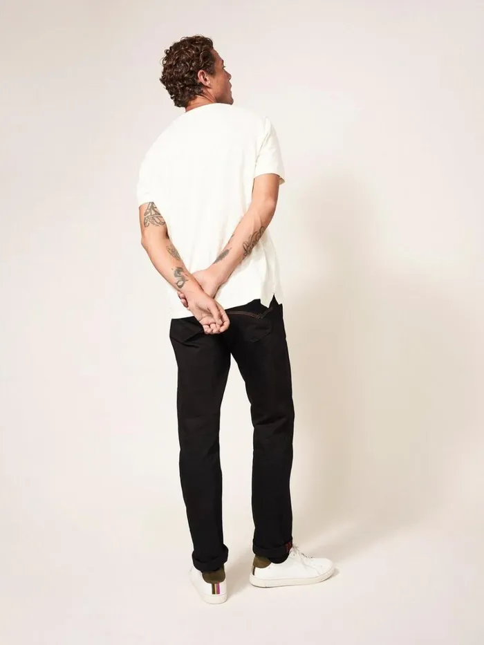 Men TROUSERS White Stuff Harwood Straight Jean Pure Black Men TROUSERS White Stuff Harwood Straight Jean Pure Black