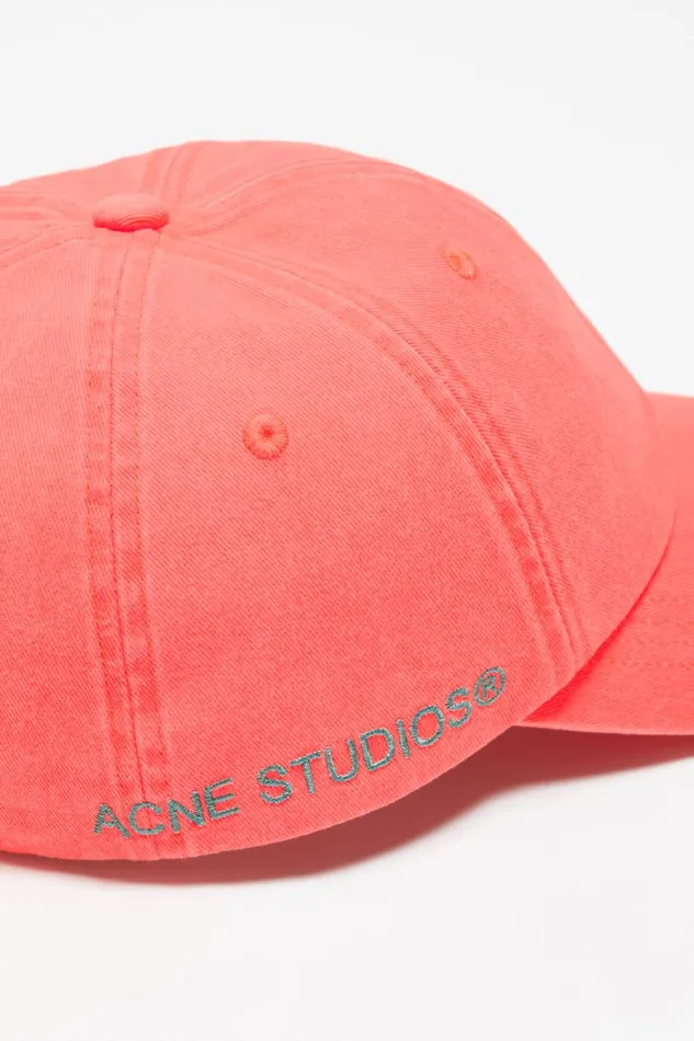 Men Twill Cap Fluo Pink Acne Studios Hats