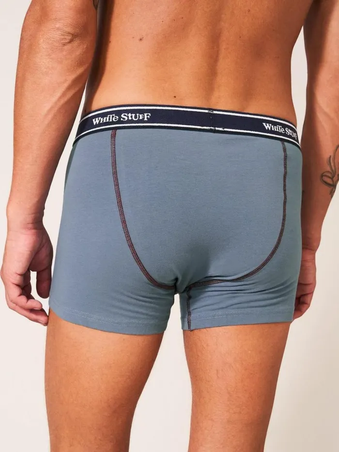 Men UNDERWEAR White Stuff 2 Pack Boxers Plain And Stripe Teal Multi Men UNDERWEAR White Stuff 2 Pack Boxers Plain And Stripe Teal Multi