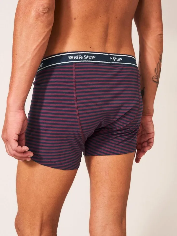Men UNDERWEAR White Stuff 2 Pack Boxers Plain And Stripe Teal Multi Men UNDERWEAR White Stuff 2 Pack Boxers Plain And Stripe Teal Multi