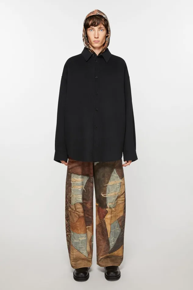 Men Wool Jacket Black Acne Studios Outerwear