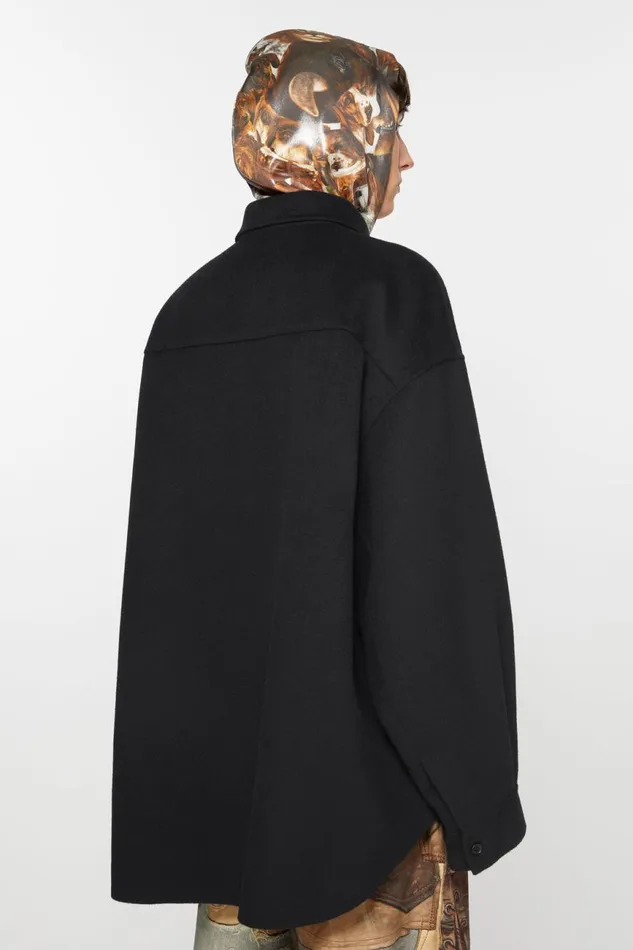 Men Wool Jacket Black Acne Studios Outerwear