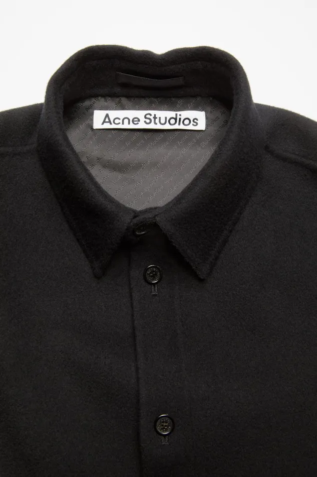 Men Wool Jacket Black Acne Studios Outerwear