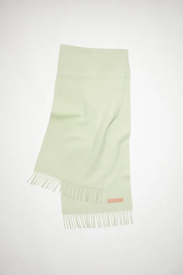 Men Wool Scarf Pink Label Pale Green Acne Studios Scarves
