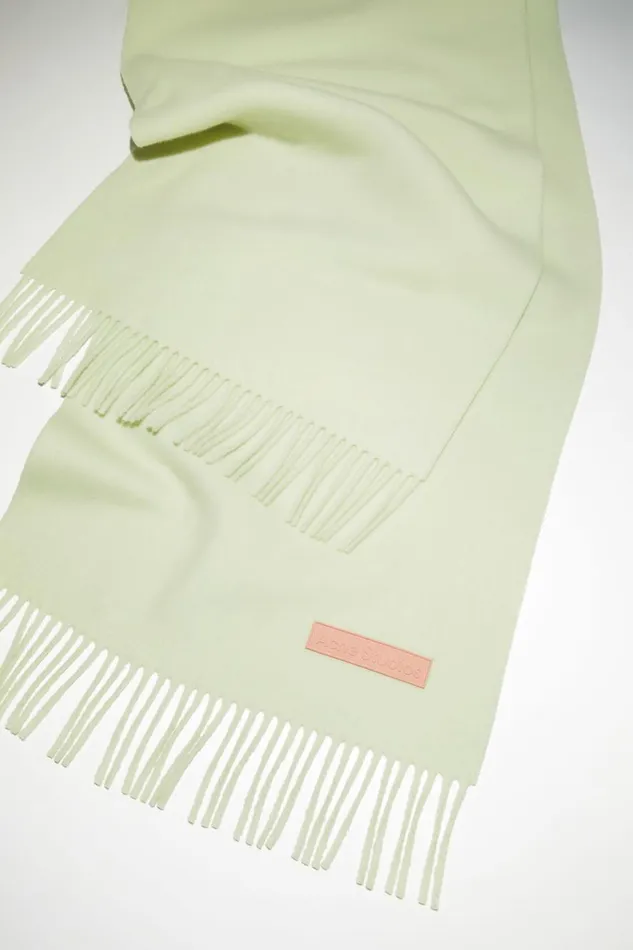 Men Wool Scarf Pink Label Pale Green Acne Studios Scarves