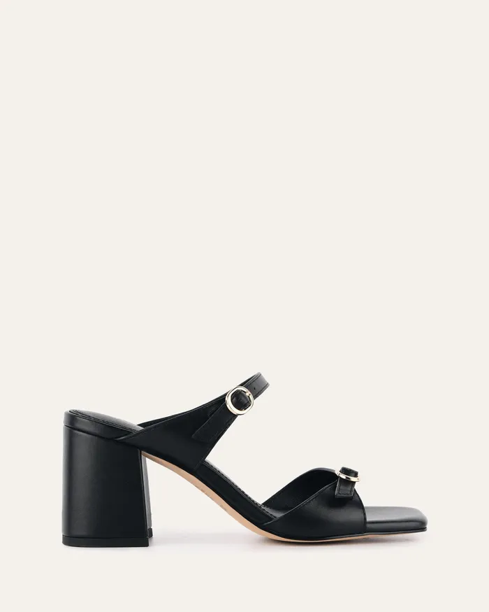 MID HEELS jomercer Women Spencer mid heel sandals black leather