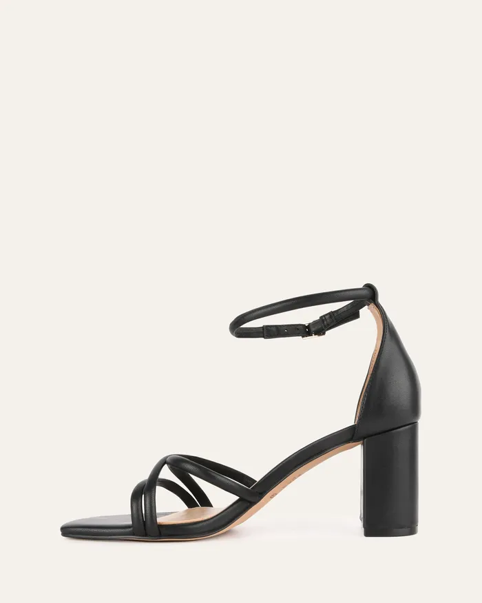 MID SANDALS Women Nicola mid heel sandals black leather jomercer MID SANDALS Women Nicola mid heel sandals black leather jomercer