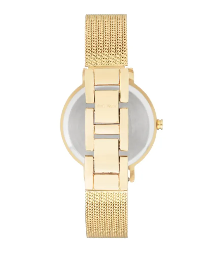 Minimalist Mesh Bracelet Watch Goldtone Women Nine West Straps Minimalist Mesh Bracelet Watch Goldtone Women Nine West Straps