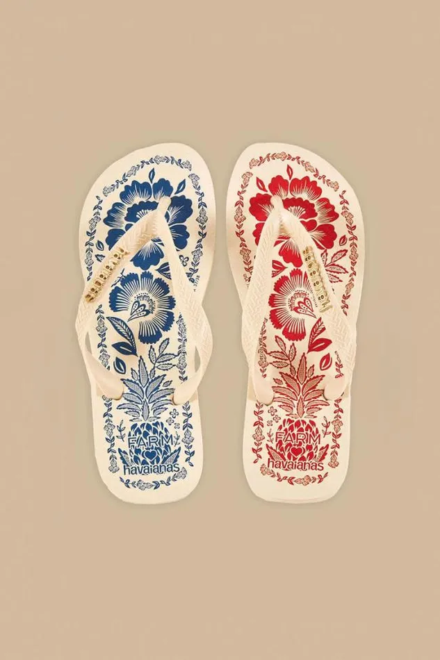 Mixed Pineapple Garden Havaianas Sandals Women FARM Rio Sandals Mixed Pineapple Garden Havaianas Sandals Women FARM Rio Sandals