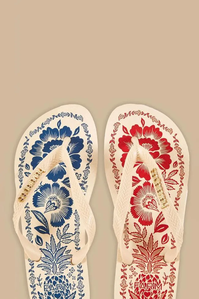 Mixed Pineapple Garden Havaianas Sandals Women FARM Rio Sandals Mixed Pineapple Garden Havaianas Sandals Women FARM Rio Sandals