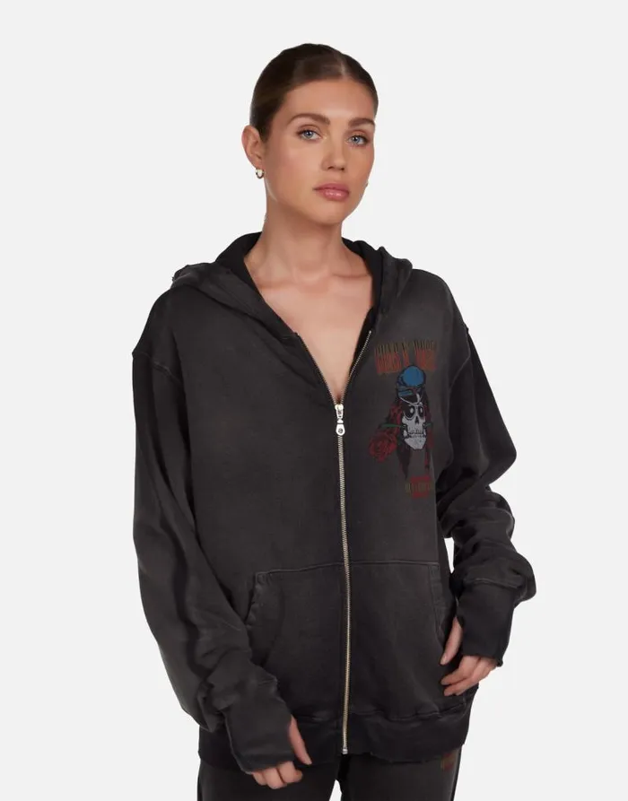 Moira Guns N039 Roses Skull Black Haze Women Lauren Moshi Hoodies