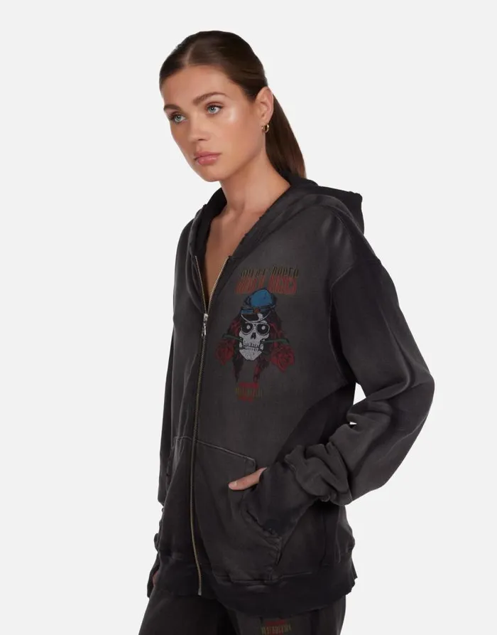 Moira Guns N039 Roses Skull Black Haze Women Lauren Moshi Hoodies