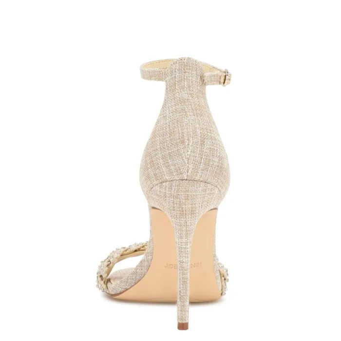 Morelov Heeled Sandals Natural Crystal Women Nine West Heels Morelov Heeled Sandals Natural Crystal Women Nine West Heels