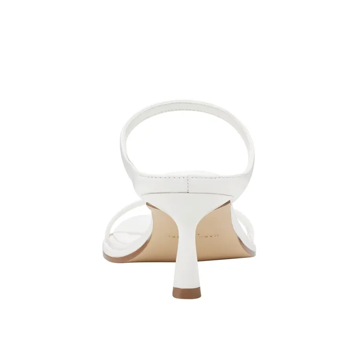 Mules and Slides Alonde Heeled Slide Sandal Chic Cream Leather 8211 Marc Fisher Women