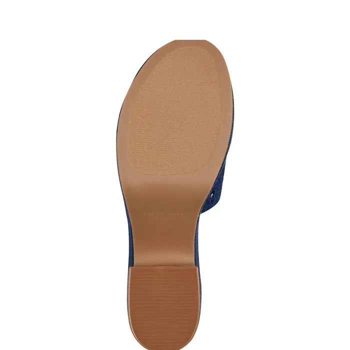 Mules and Slides Marc Fisher Women Foreva Platform Slide Sandal Denim