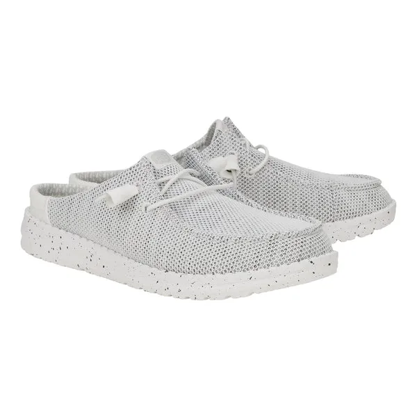 Mules Wendy Slip Stretch Sox Stone White heydude Apparel
