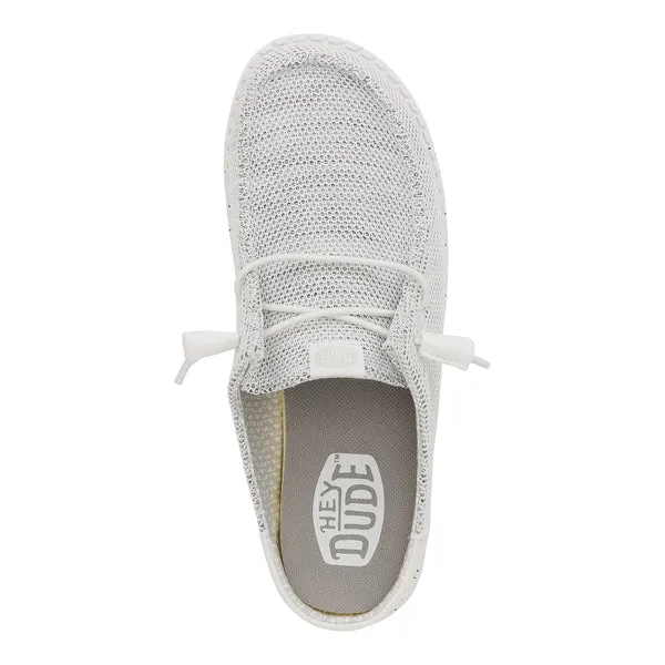 Mules Wendy Slip Stretch Sox Stone White heydude Apparel