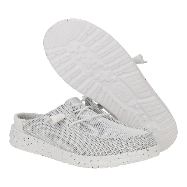 Mules Wendy Slip Stretch Sox Stone White heydude Apparel
