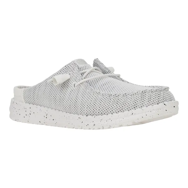 Mules Wendy Slip Stretch Sox Stone White heydude Apparel