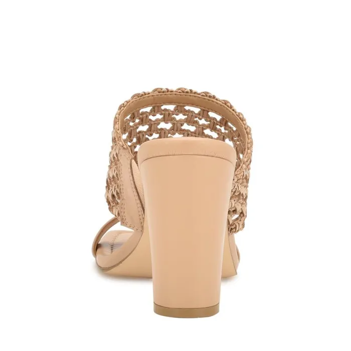 Mylas Heeled Slide Sandals Light Natural Women Nine West Heels Mylas Heeled Slide Sandals Light Natural Women Nine West Heels