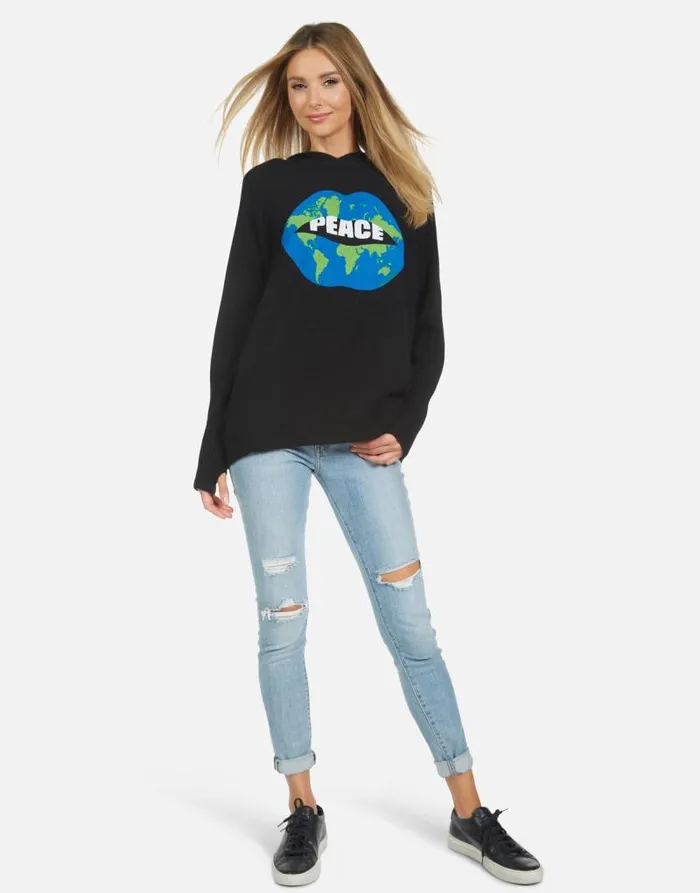 Namiko World Peace Lips Black Women Lauren Moshi Sweaters and Knits