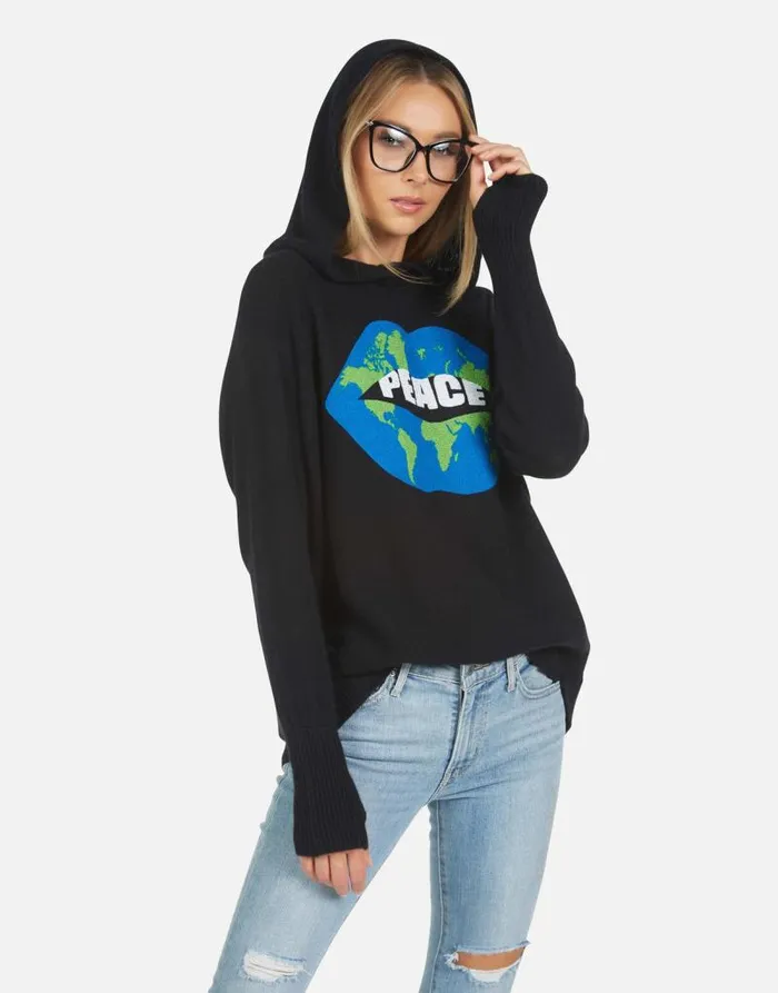 Namiko World Peace Lips Black Women Lauren Moshi Sweaters and Knits