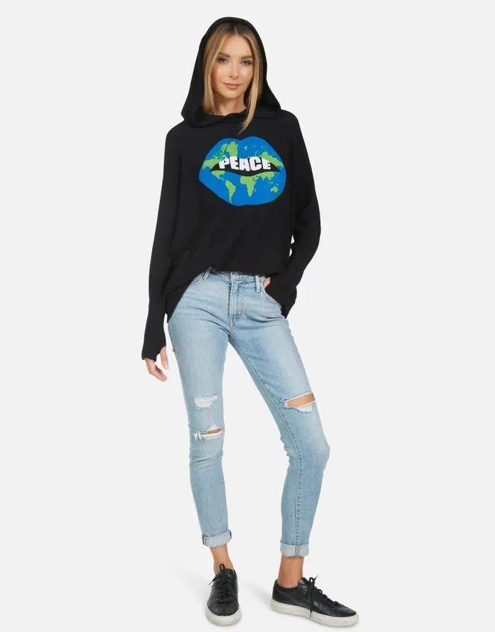 Namiko World Peace Lips Black Women Lauren Moshi Sweaters and Knits