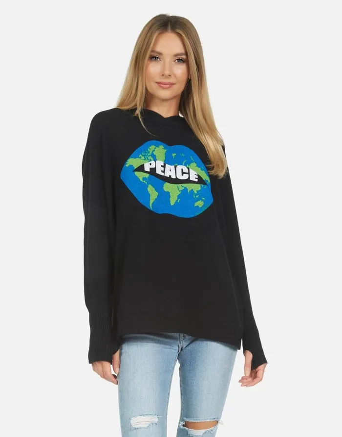 Namiko World Peace Lips Black Women Lauren Moshi Sweaters and Knits