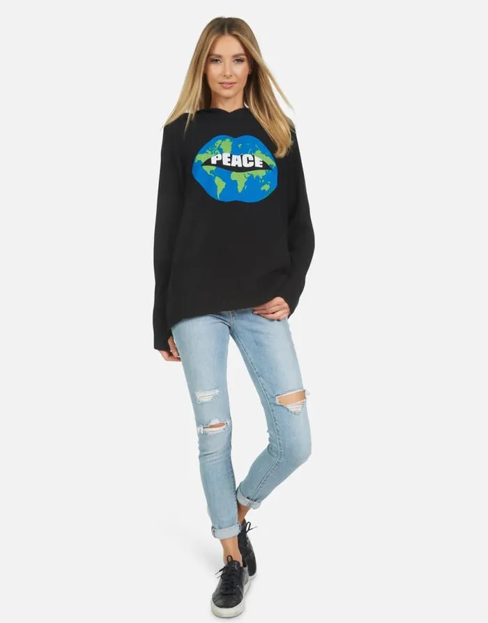 Namiko World Peace Lips Black Women Lauren Moshi Sweaters and Knits