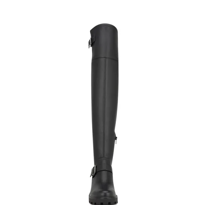 Nans Lug Sole Over The Knee Boots Black Women Nine West Boots and Booties Nans Lug Sole Over The Knee Boots Black Women Nine West Boots and Booties