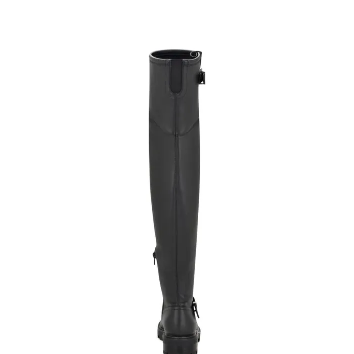 Nans Lug Sole Over The Knee Boots Black Women Nine West Boots and Booties Nans Lug Sole Over The Knee Boots Black Women Nine West Boots and Booties
