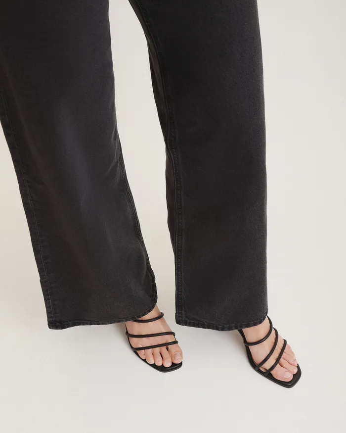 Naomi mid heel sandals black leather MID SANDALS jomercer Women Naomi mid heel sandals black leather MID SANDALS jomercer Women