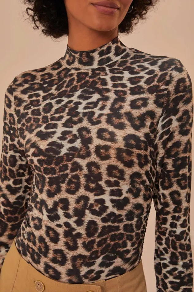 Natural Skin Cream Jersey Blouse Women FARM Rio Blouses