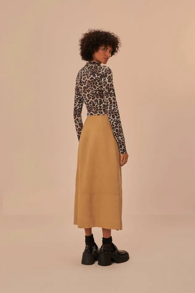 Natural Skin Cream Jersey Blouse Women FARM Rio Blouses