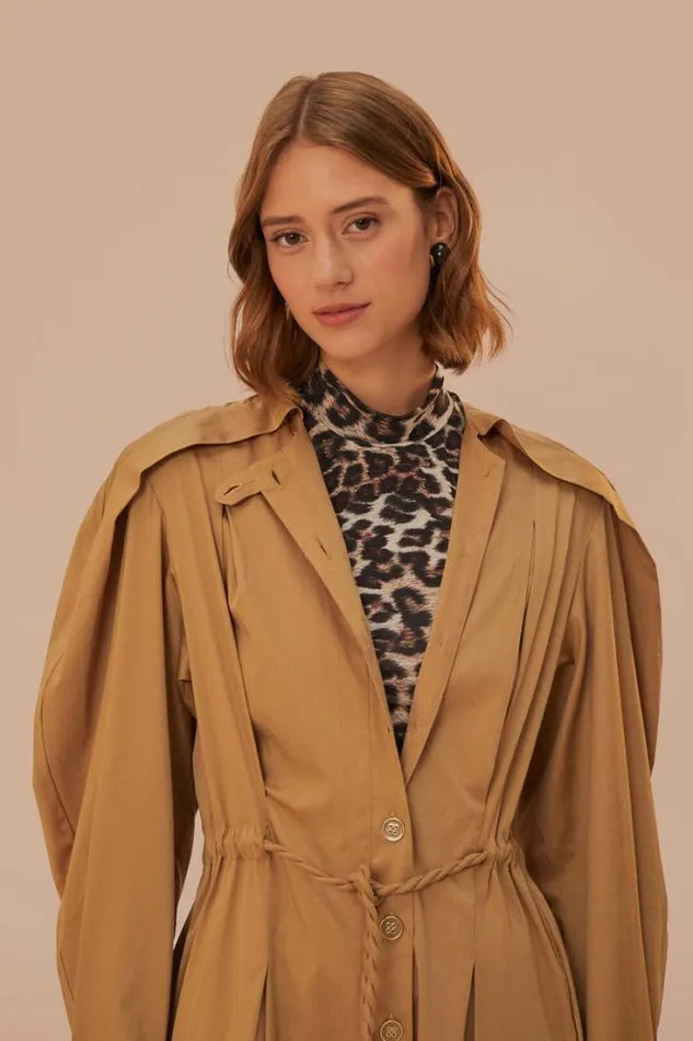 Natural Skin Cream Jersey Blouse Women FARM Rio Blouses