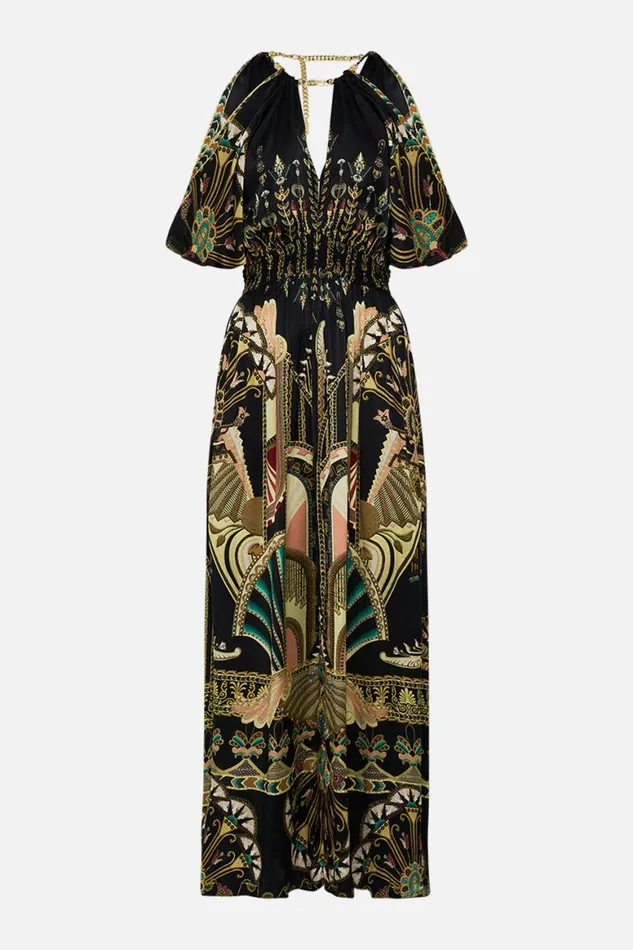 NECK PIECE SHIRRED WAIST LONG DRESS THEY CALLED HER NEFERTARI They Called Her Nefertari Womens Camilla Dresses