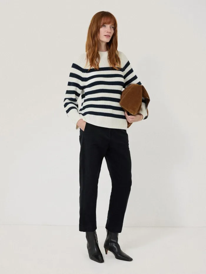 Nevis Moleskin Trouser Navy Women Jigsaw Trousers