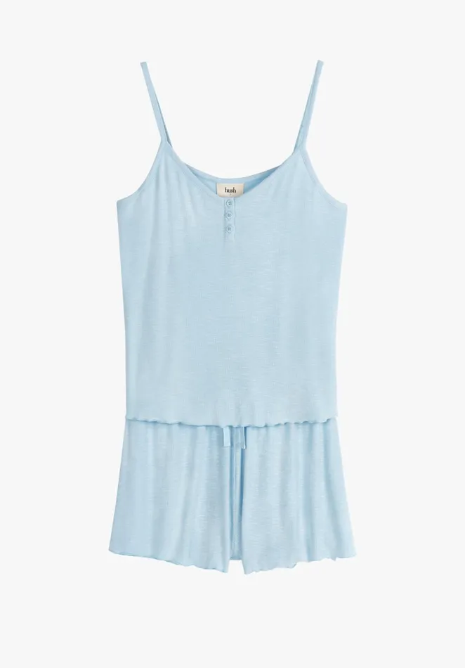 Nightwear Women Hush Angelica Frilled Short Pyjamas Washed Blue