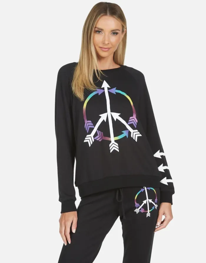 Noleta Arrow Peace Black Women Lauren Moshi Long Sleeve