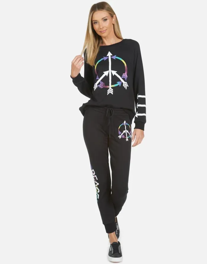 Noleta Arrow Peace Black Women Lauren Moshi Long Sleeve