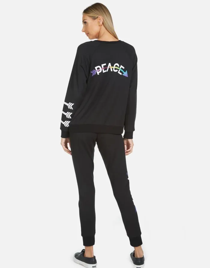 Noleta Arrow Peace Black Women Lauren Moshi Long Sleeve