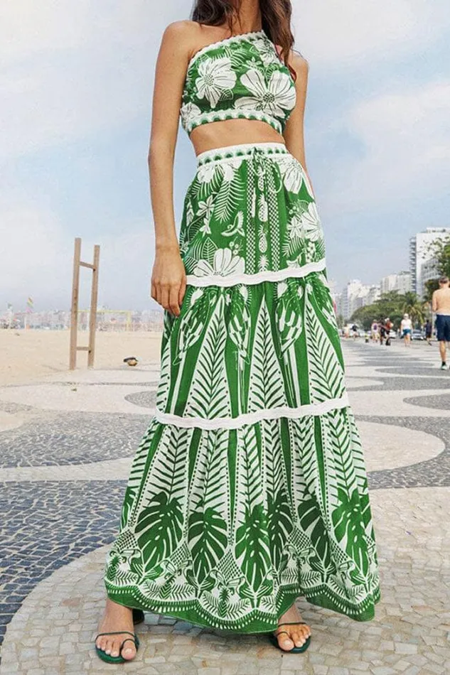 OffWhite Macaw Elegance Maxi Skirt Women FARM Rio Maxi Dresses