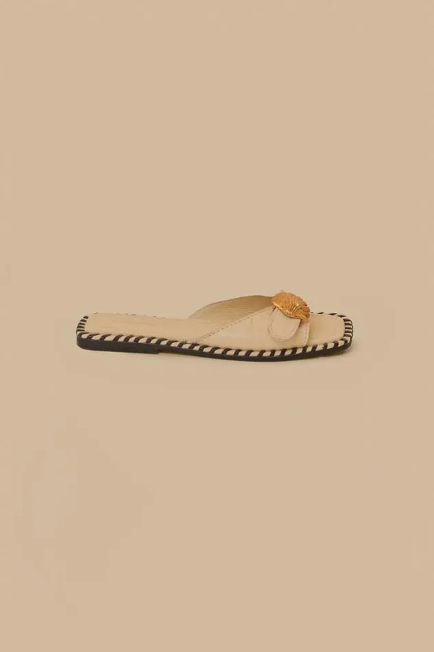 OffWhite Slide Flat Sandal Women FARM Rio Sandals