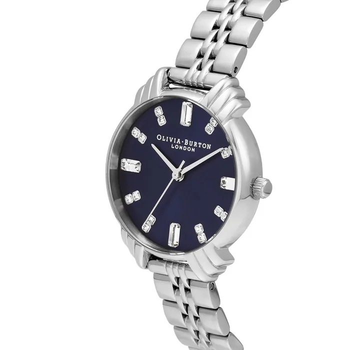 Olivia Burton Classic Watches Women 30mm Blue and Silver Bracelet Watch