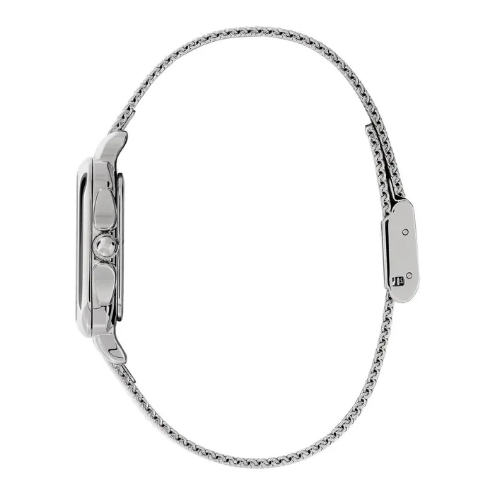 Olivia Burton Color Dial Watches Women 28mm Grosvenor Light Grey and Silver Mesh Watch