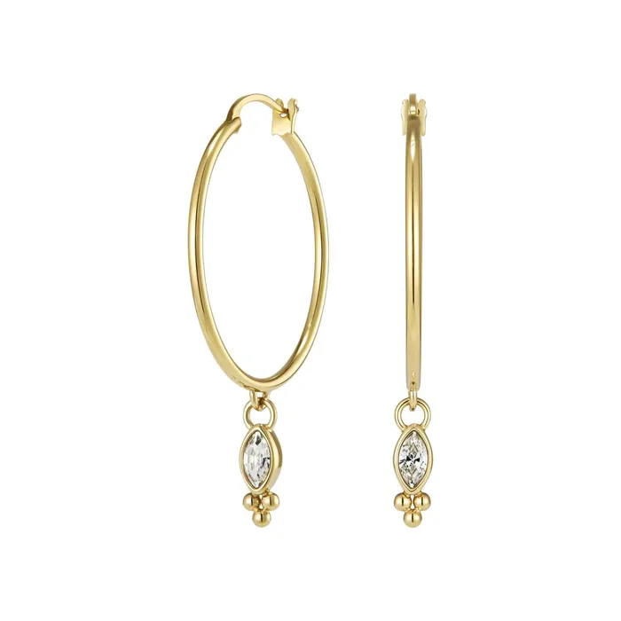 Olivia Burton Earrings Women Dainty Gold Plated Hoop Earrings