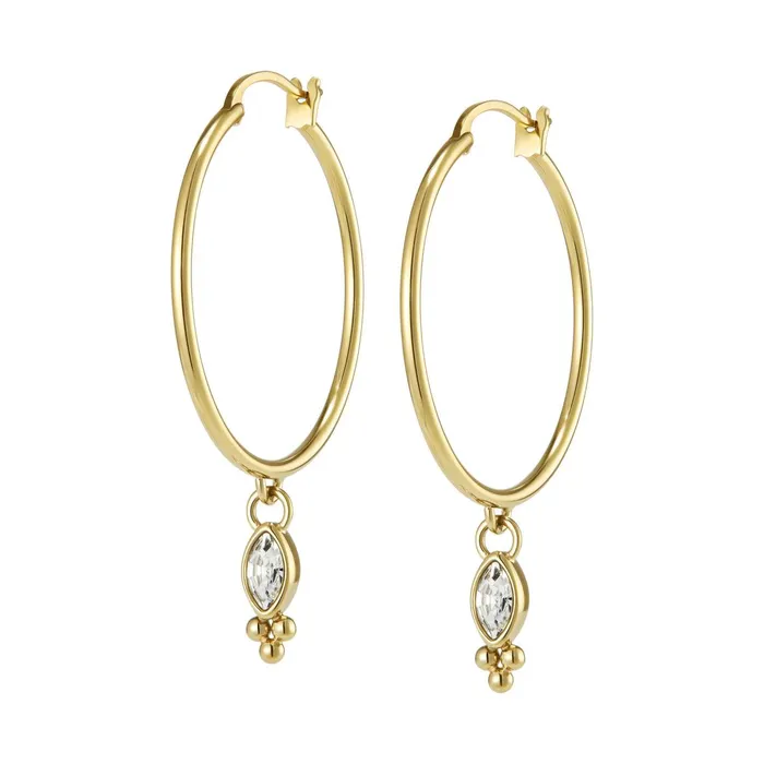 Olivia Burton Earrings Women Dainty Gold Plated Hoop Earrings