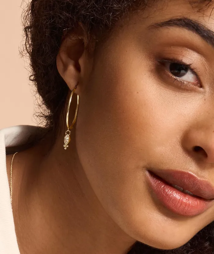Olivia Burton Earrings Women Dainty Gold Plated Hoop Earrings