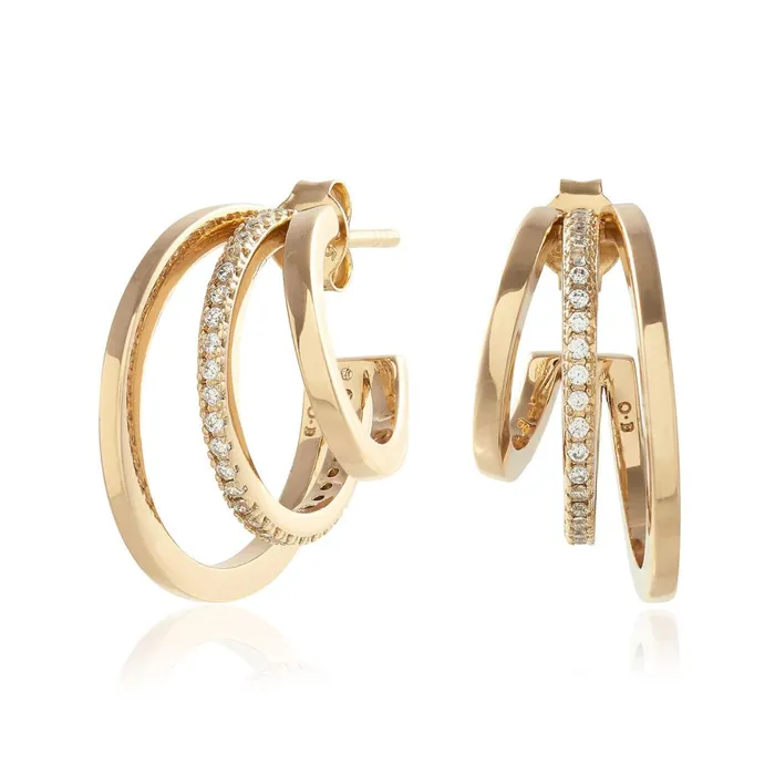 Olivia Burton Earrings Women Gold Multi Hoop Earrings