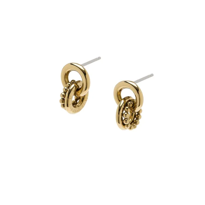 Olivia Burton Earrings Women Vintage Bead Gold Interlinked Circle Earrings